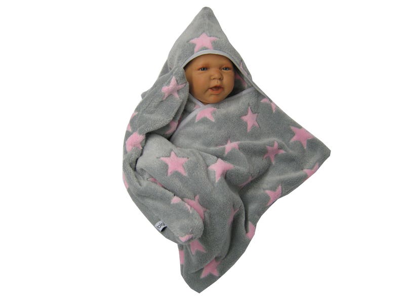 star fleece baby wrap sleeping bag sleepsack swaddle footmuff soft fleece image 1