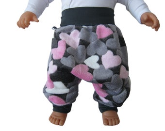 fleece harempants fleece grey " monster " ca. 6 month - ca. 18 month