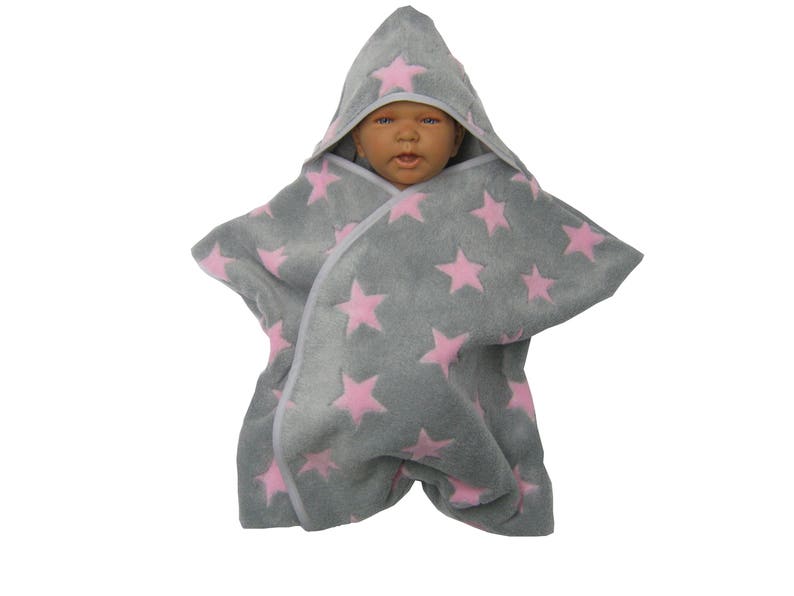 star fleece baby wrap sleeping bag sleepsack swaddle footmuff soft fleece image 2