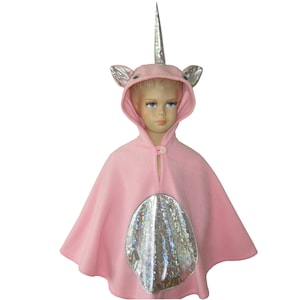 einhorn halloween fasching kostüm cape poncho für kleinkinder rosa