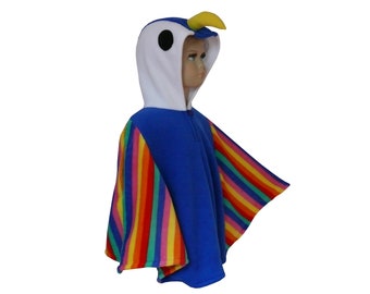 parrot bird halloween carnival costume cape poncho for toddlers