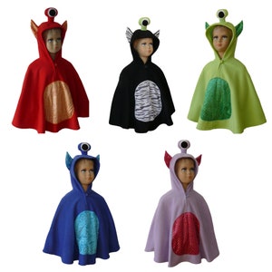 alien monster halloween fasching kostüm cape poncho für kleinkinder Bild 4
