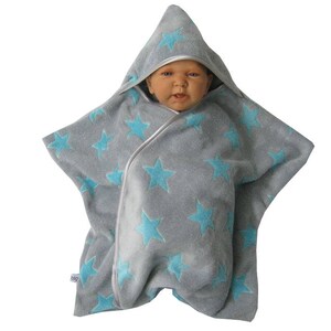 star fleece baby wrap sleeping bag sleepsack swaddle footmuff soft fleece image 2