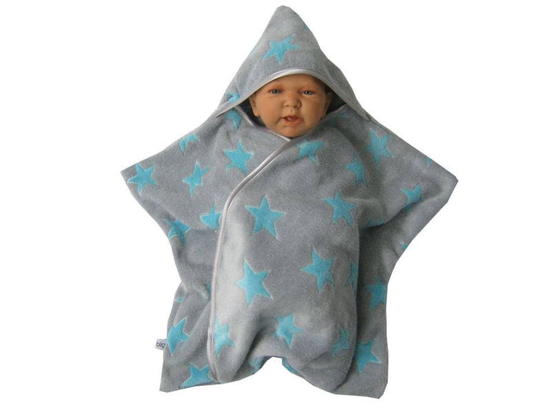 star fleece baby wrap sleeping bag sleepsack swaddle footmuff soft fleece image 2