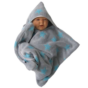 star fleece baby wrap sleeping bag sleepsack swaddle footmuff soft fleece image 1