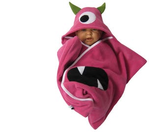 star fleece baby wrap sleeping bag sleepsack swaddle footmuff  halloween carnival monster pink