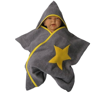 Bubabù Baby Bademantel - Bestickbarer Dreieck Kapuzenmantel Made In Italy