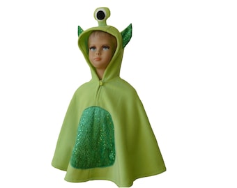 monster alien halloween carnival costume cape for toddlers