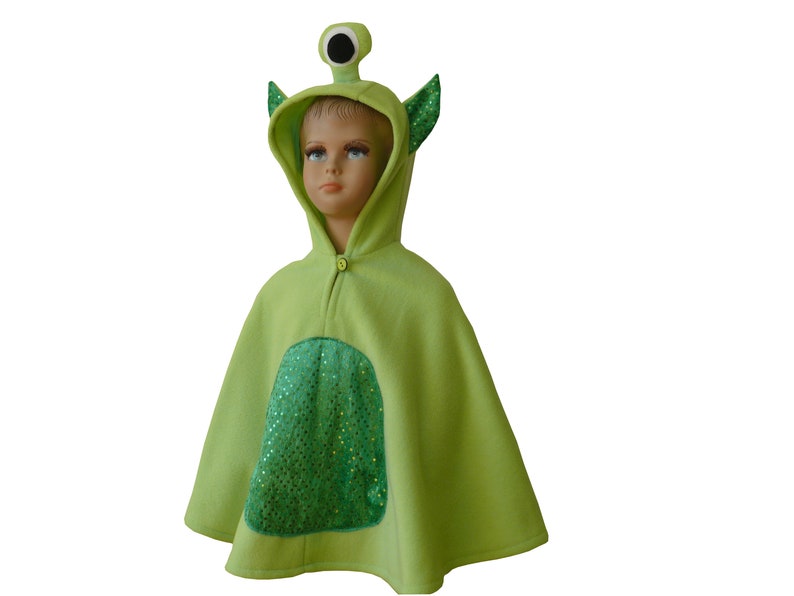 alien monster halloween fasching kostüm cape poncho für kleinkinder Bild 1