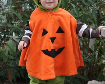 pumpkin halloween carnival costume cape for toddlers