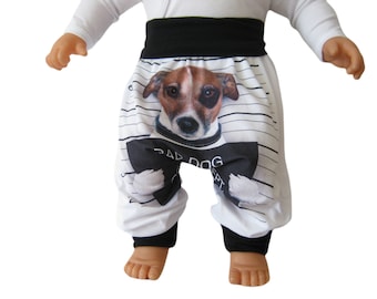 recycled t-shirt harempants " bad dog " ca. 6 month - ca. 18 month