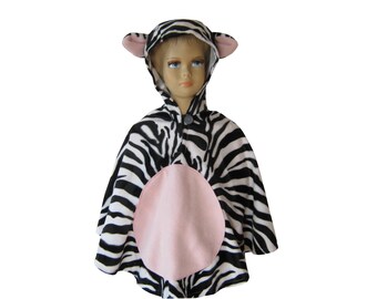 zebra halloween / carnevale costume mantello poncho per bambini fellimitat