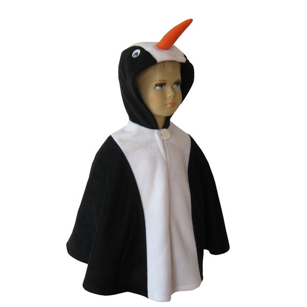 pingüino halloween disfraz de carnaval capa poncho para niños pequeños