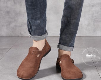 Handmade Men's Brown Leather Shoes,Oxford men Shoes, Men's Wide Shoes,Men's Slip Ons,Flat Shoes,Casual Soft Shoes,Comfortable shoes