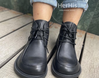 Handmade Genuine Leather Shoes,Ankle Boots,Women Wide Shoes,Casual Shoes, Short Boots,Booties,Black Booties,Brown Boots,Autumn/Winter Shoes