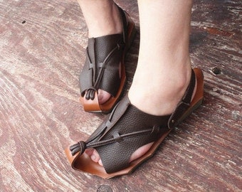 New! Handmade Women Flat Brown Sandals,Oxford Sandals,Personal Leather Sandals