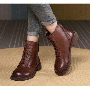 Handmade Women Leather Boots,Oxford Women shoes,Casual Shoes, Short Boots,Booties,Black Booties,Brown Boots,Winter Boots
