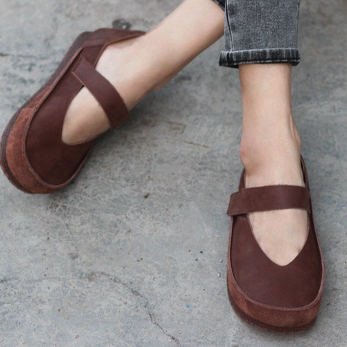 New Women Brown Genuine Leather 