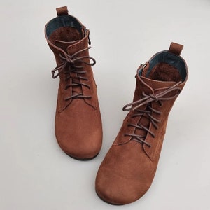 Handmade Women Leather Shoes,Oxford Women Flat Shoes, Casual Shoes, Short Boots,Autumn Winter Boots