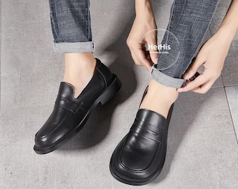 Scarpe da uomo in pelle nera fatte a mano, scarpe da uomo Oxford, scarpe larghe da uomo, slip on da uomo, scarpe basse, scarpe casual