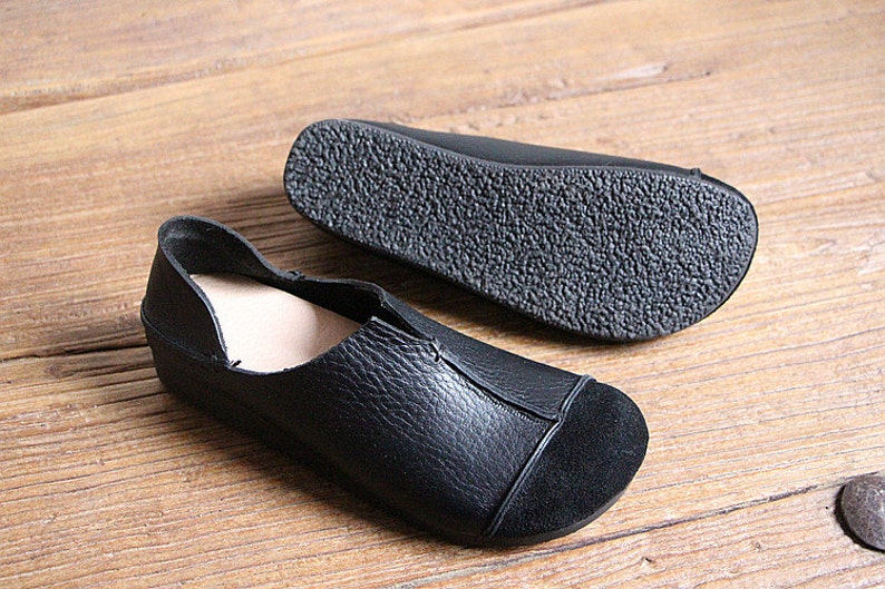 Handmade Women Shoesoxford Shoes Flat Shoes Retro Leather | Etsy