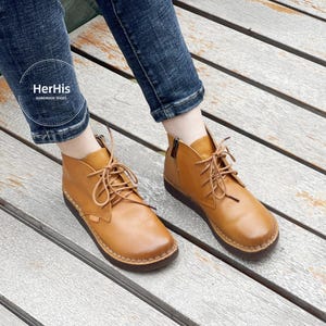 Handgemaakte leren winterlaarzen voor dames, retro laarzen, oxford damesschoenen, vrijetijdsschoenen, korte laarzen, haar cadeaus, dameslaarsjes