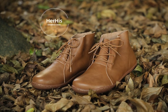 Handmade Shoes,Ankle Boots,Oxford Women Shoes, Flat Shoes, Retro Leather Shoes, Casual Shoes, Short Boots,Booties,Black Booties,Brown Boots