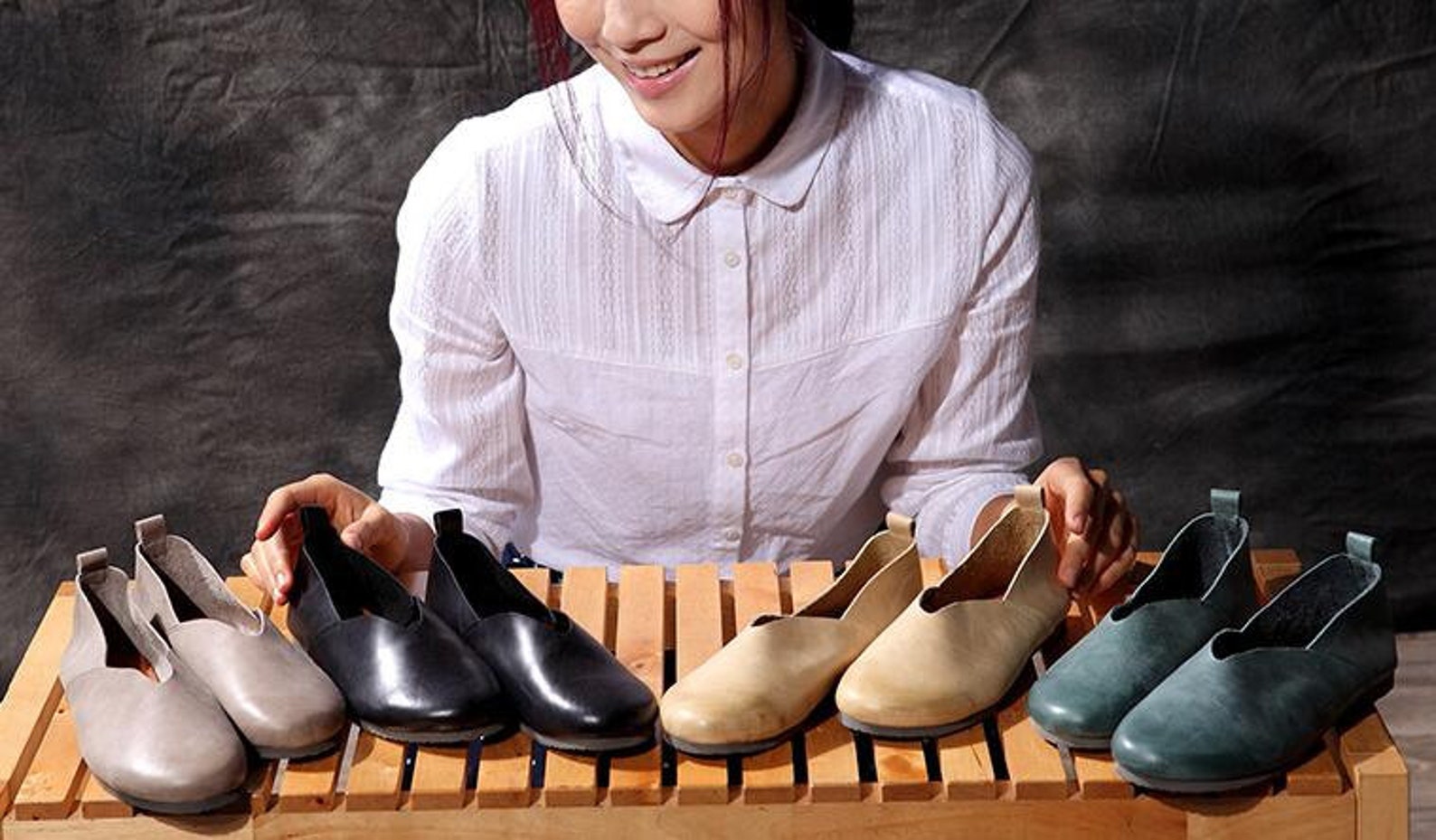 4 colors! handmade soft shoes,oxford women shoes, flat shoes, retro leather shoes, slip-ons, loafers, ballet shoes