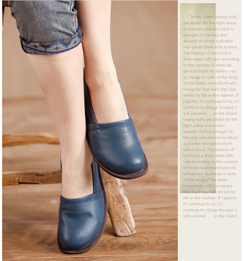 SALE 4 Colors Handmade Women Shoes Flat Leather Shoes for Etsy