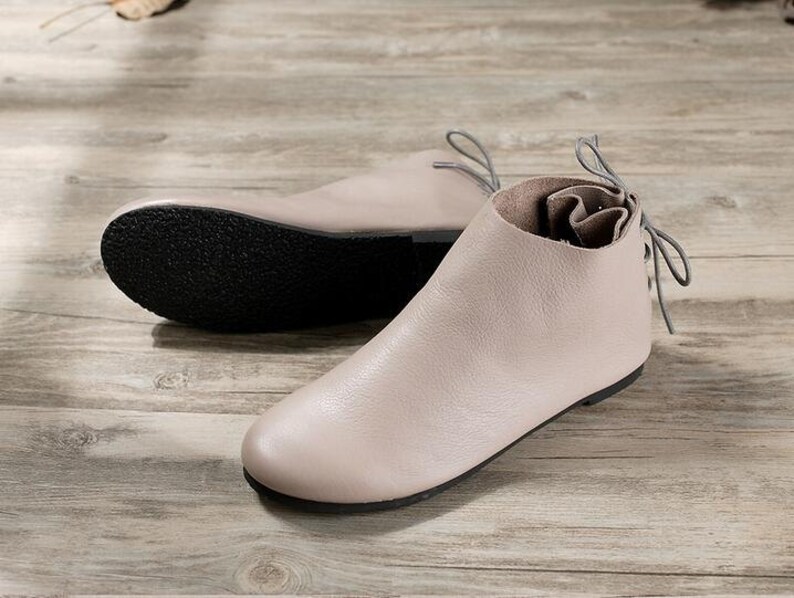 flat grey booties