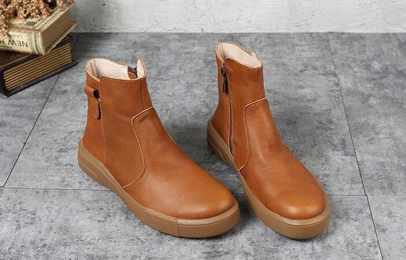 Frauen Oxford Stiefeletten flache Schuhe Retro Lederschuhe Lederschuhe Lederschuhe Lederschuhe Stiefeletten Schuhe