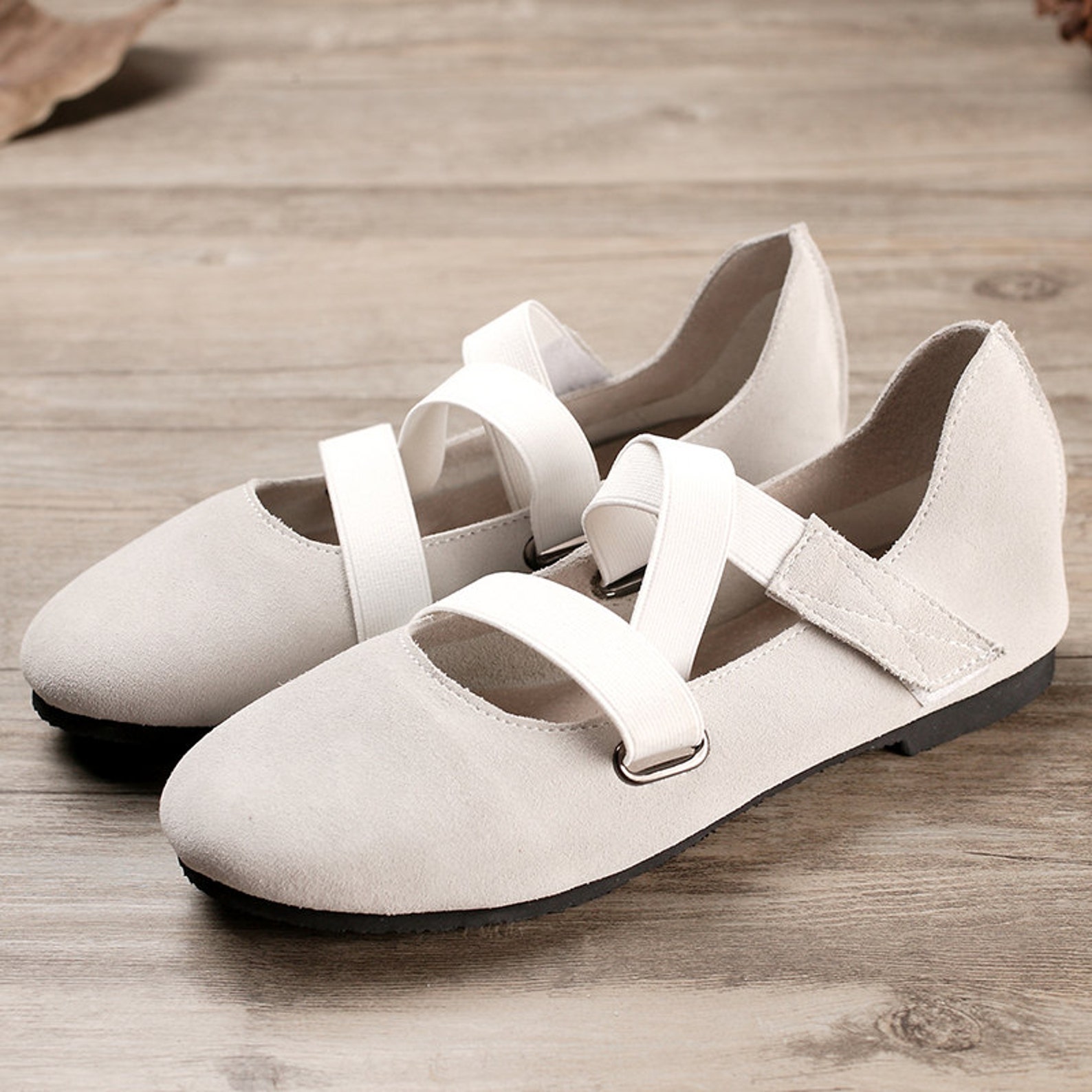 grey handmade ballet shoes,oxford women shoes, flat leather shoes, retro soft leather shoes, casual shoes