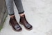 Handmade Brown Leather Ankle Boots,Big Toe boots,Oxford Women Shoes,Casual Shoes,Short Boots,Booties,Black Booties,Her Gifts 