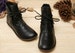 Handmade Shoes,Black Ankle Boots,Oxford Women Shoes, Flat Shoes, Retro Leather Shoes, Casual Shoes, Short Boots, 