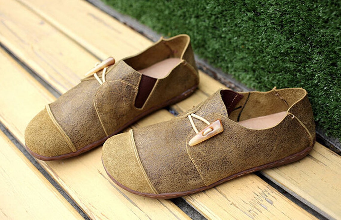 Large Size Handmade Shoesoxford Women Shoes Flat Shoes Etsy