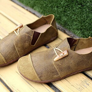 Large Size Handmade Shoes,oxford Women Shoes, Flat Shoes, Retro Leather ...