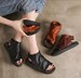 Handmade Women Leather Sandals,Oxford Retro Women platform,High Platform Flip Flops & Thongs 