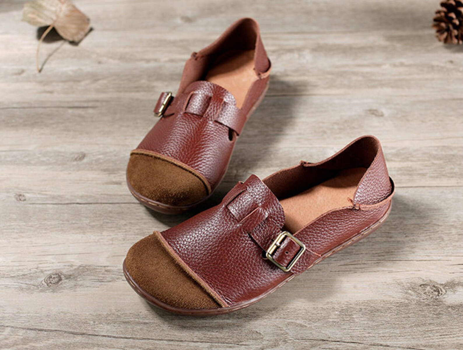 Large Size Handmade Women Shoesoxford Shoes Flat Shoes Etsy UK