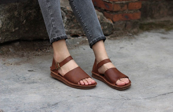 Handmade Brown Leather Sandals, Womens Sandals, Leather Sandals