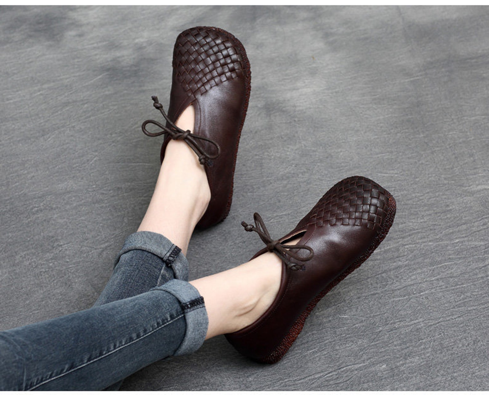 Hothandmade Leather Shoes for Womenoxford Retro Shoessoft - Etsy UK