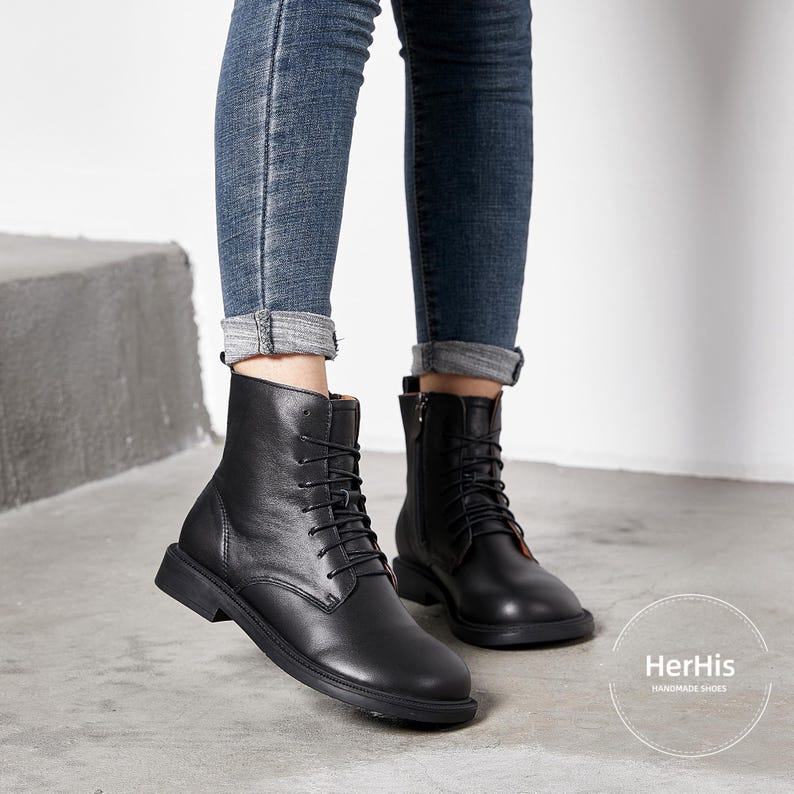 Handmade Women Leather Boots,oxford Women Flat Shoes, Casual Shoes