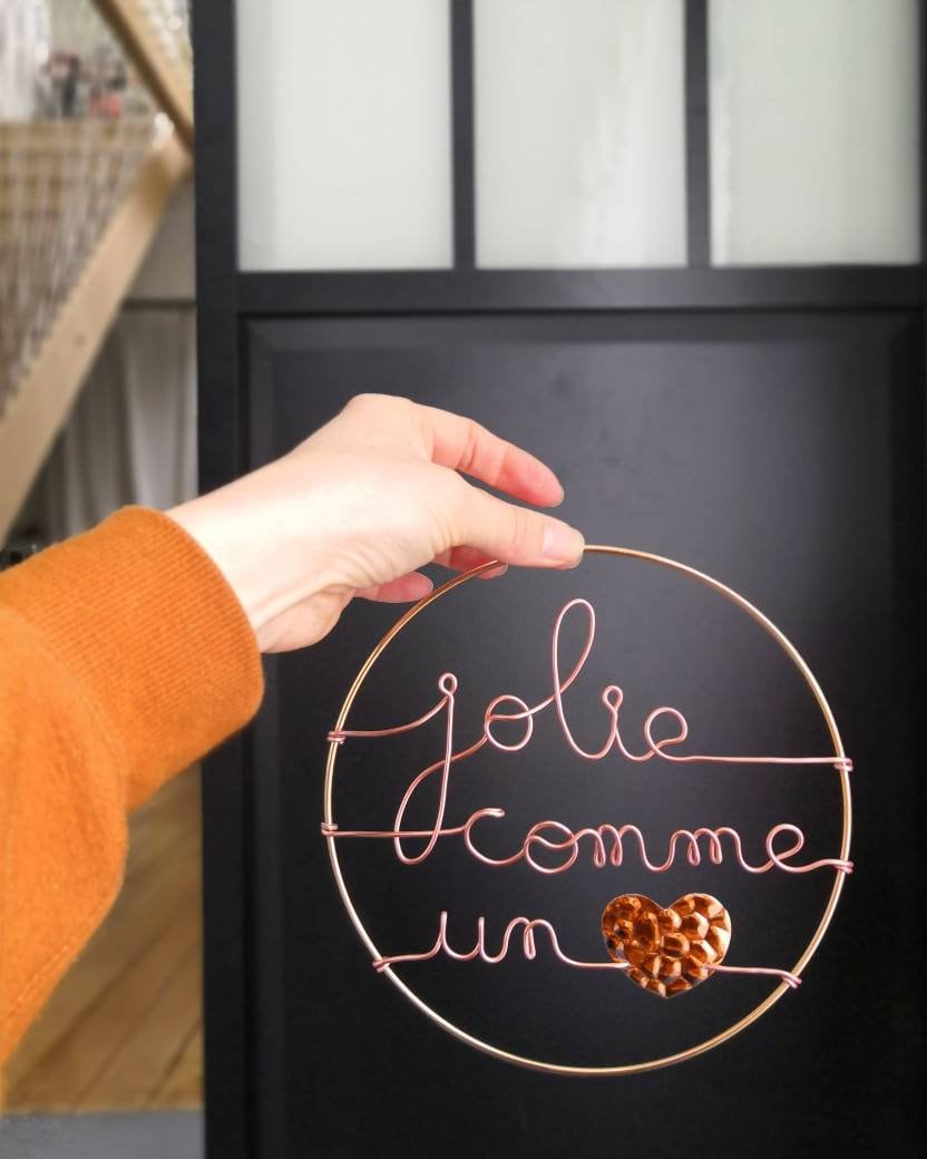 Bulle Décorative Joli(E Comme Un Cœur en Cuivre et Fil de Fer