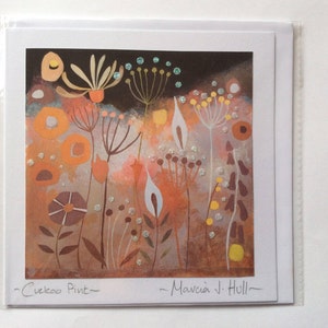 Cartão de felicitações - retirado de uma pintura de Cuckoo Pint