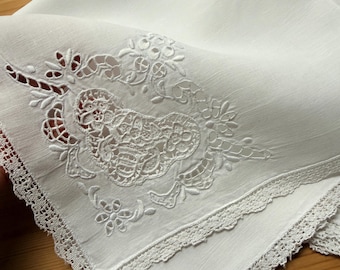 Six Fine Linen Large Vintage dinner napkins or handkerchiefs | Cottagecore home and skin care