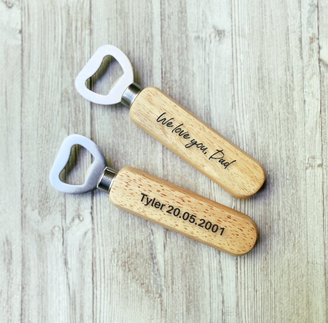 Personalised Dad Gift Birthday Fathers Day Thank You Beer Bottle Opener Engraved Personalised Dad Gift Birthday Fathers Day Thank You Beer Bottle Opener Engraved