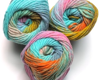 Noro Kureyon Color 421, Worsted Weight 100% Wool Knitting Yarn, pastels plus