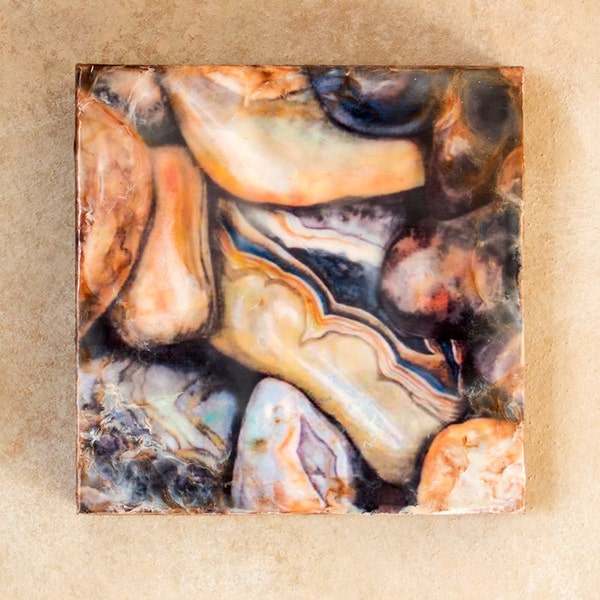 Pintura encáustica - ágatas, mixta, arte encáustica