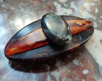 Sublime Camille Guillot Barrette / Vintage with Stylized & Modern Shapes, Art Deco Style 1940s-50s-60s-70s / Retro Hair Accessories