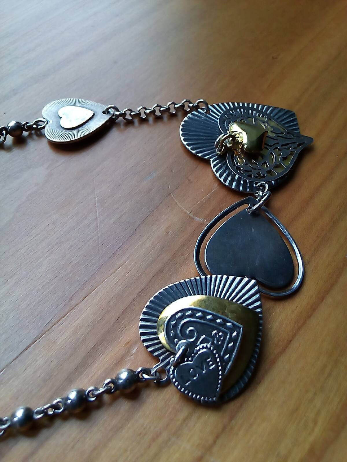Gas bijoux heart necklace clearance