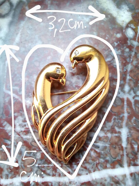 MONET Heart Couple Love loyalty Lucky charm Birds… - image 4